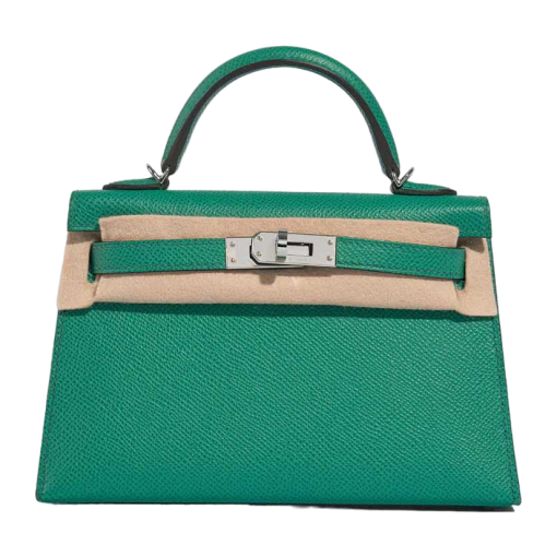 Hermes Kelly Pochette Vert Vertigo Gold Hardware - Image 2