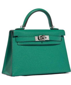 Hermes Kelly Pochette Vert Vertigo Gold Hardware