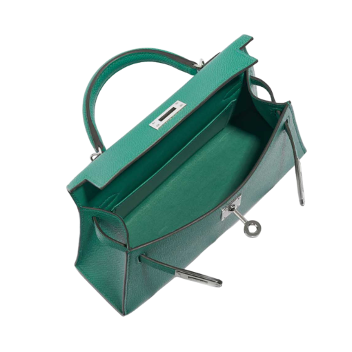 Hermes Kelly Pochette Vert Vertigo Gold Hardware - Image 6