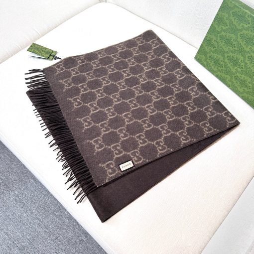 Gucci GG Cashmere Blend Scarf - Image 3