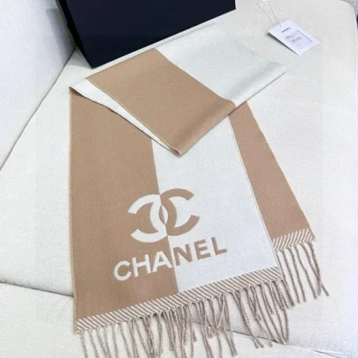 Chanel Bicolor wool And Cashmere Blend Scarf - Image 6