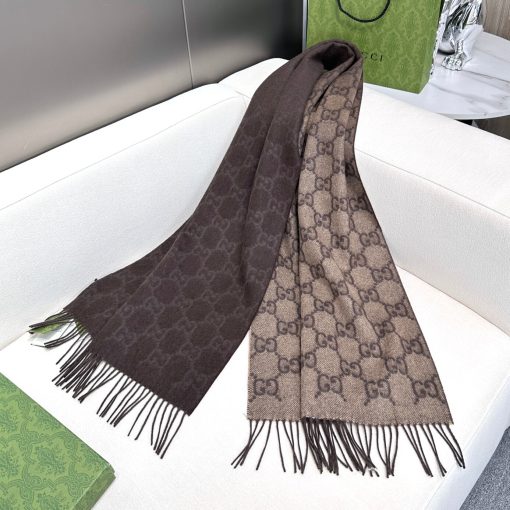 Gucci GG Cashmere Blend Scarf - Image 5