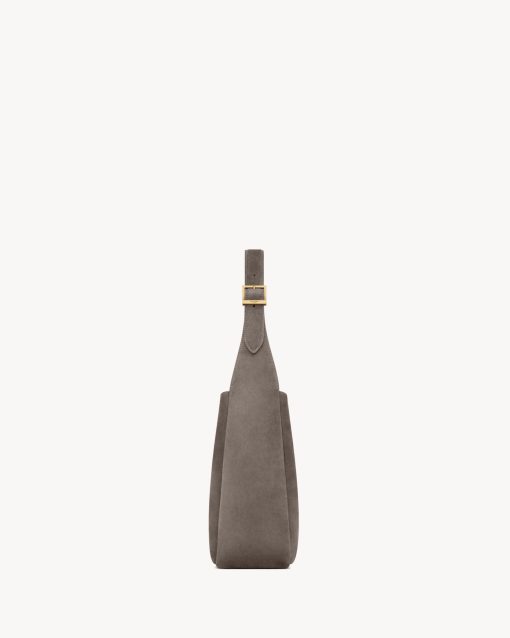Saint Laurent Small Le Hobo Bag Brown Grey - Image 3