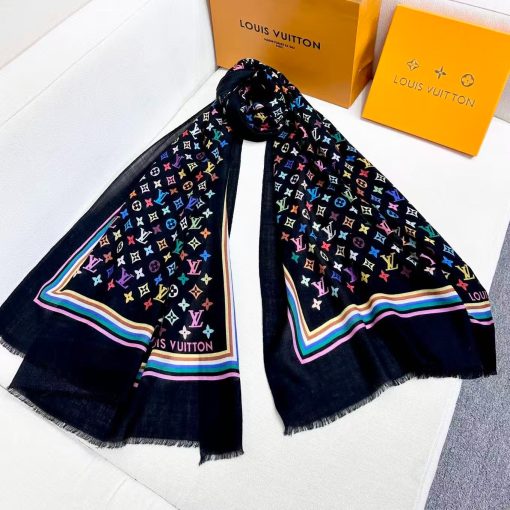 Louis Vuitton x Takashi Murakami Monogram Multicolore silk square scarf - Image 4