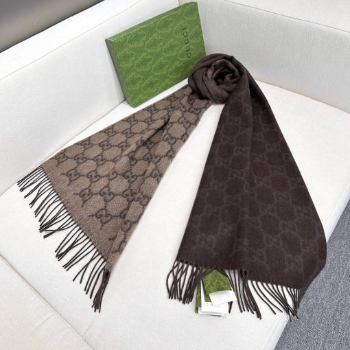 Gucci GG Cashmere Blend Scarf - Image 2