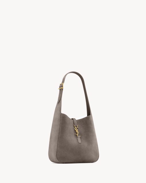 Saint Laurent Small Le Hobo Bag Brown Grey - Image 2