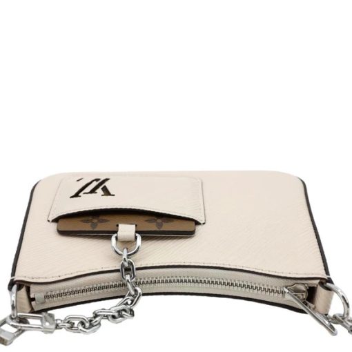 LV Marellini Epi Leather Shoulder Bag Quartz White - Image 3