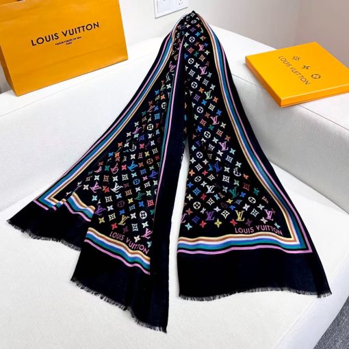 Louis Vuitton x Takashi Murakami Monogram Multicolore silk square scarf - Image 3