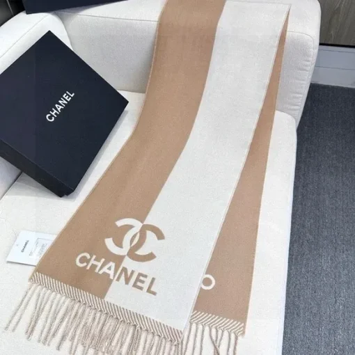 Chanel Bicolor wool And Cashmere Blend Scarf - Image 5