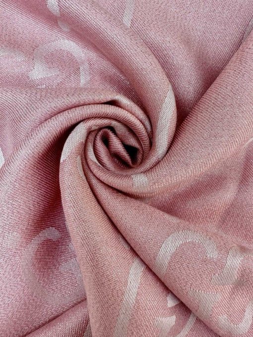 Gucci GD Jacquard Silk & Wool Shawl - Image 5