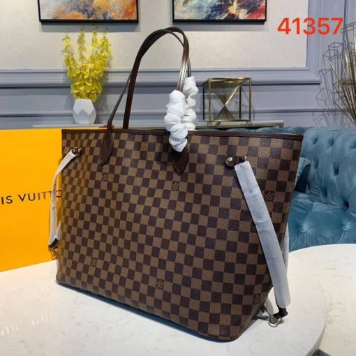 Louis Vuitton Damier Ebene Neverfull Gm 39Cm Red N41357 - Image 8