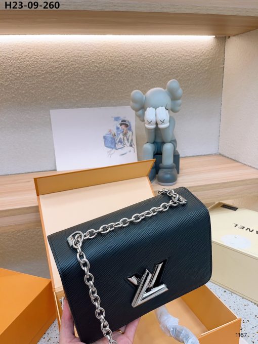 Louis Vuitton Twist Mm Bag Black 23Cm M21110 - Image 3