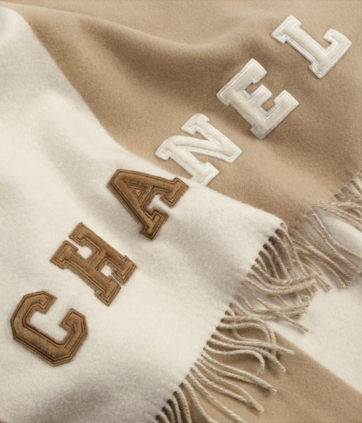 Chanel Cashmere & Shearling Lambskin Stole - Image 2