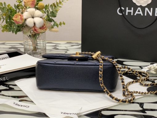 Chanel Grained Mini Flap Bag 19Cm Black As2855 - Image 4