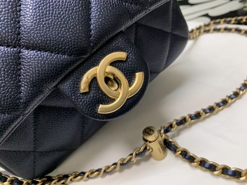 Chanel Grained Mini Flap Bag 19Cm Black As2855 - Image 5