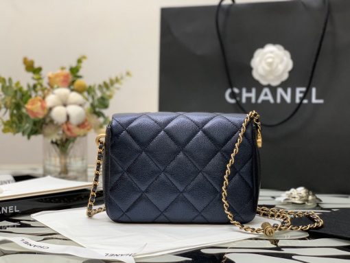 Chanel Grained Mini Flap Bag 19Cm Black As2855 - Image 2