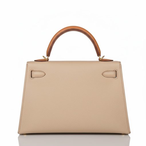 Hermès Kelly Sellier 25 Trench and Gold Epsom Gold Hardware - Image 2