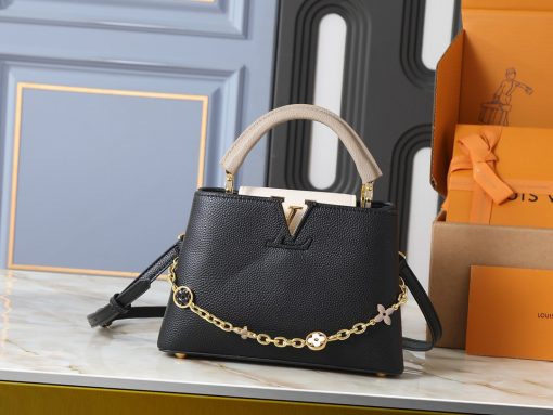Louis Vuitton Capucines Taurillon Cowhide Black And Grey 27Cm M20708 - Image 10