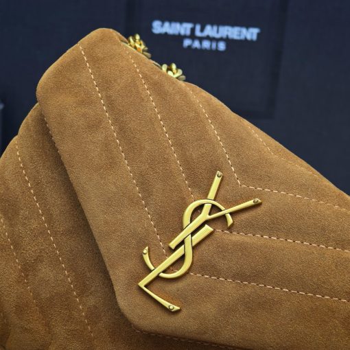 Saint Laurent Suede Toy Loulou Shoulder Bag Cinnamon - Image 6