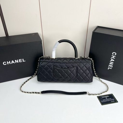 Chanel Caviar Quilted Maxi East West Coco Handle Flap Black - Image 2