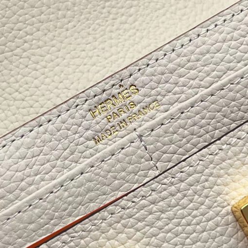 Hermès Constance Compact Cream Leather Wallet - Image 6