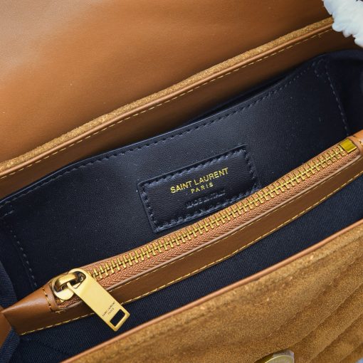 Saint Laurent Suede Toy Loulou Shoulder Bag Cinnamon - Image 9