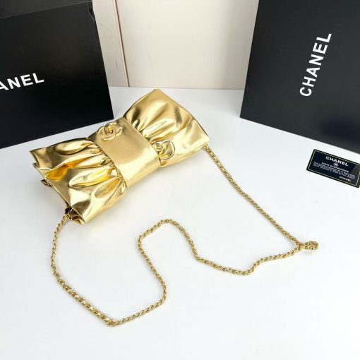 Chanel Elegant Evening Clutch Bow Purse - Image 2