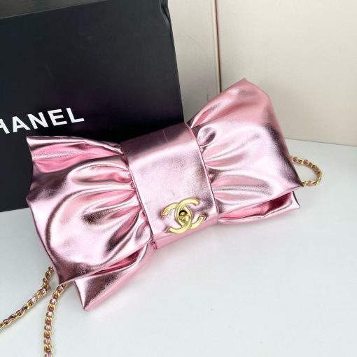 Chanel Metallic Rose 20cm Stylish Bib Bag - Image 7