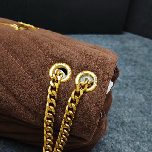 Saint Laurent Loulou Suede Shoulder Bag - Image 7