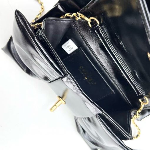 Chanel Ribbon Clutch In Black With Gold Hardware - Image 7