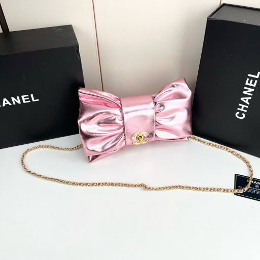 Chanel Metallic Rose 20cm Stylish Bib Bag - Image 2