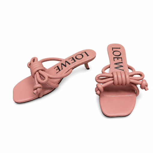 Loewe Lambskin Blush Knot Sandal - Image 3