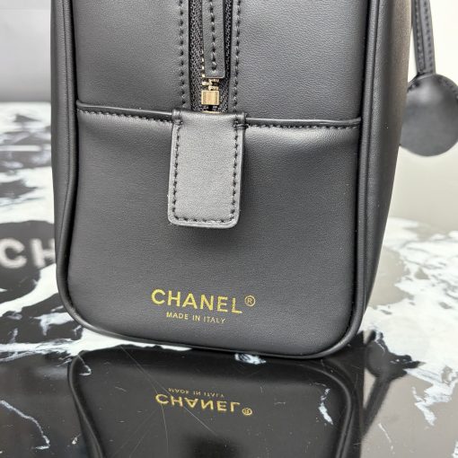 Chanel Large "Perfect Bowling" Bag Black Calfskin Gold Hardware - Image 4