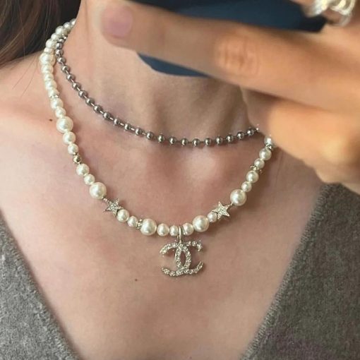 Chanel CC Pearl And Strass Star Sautoir Necklace - Image 7