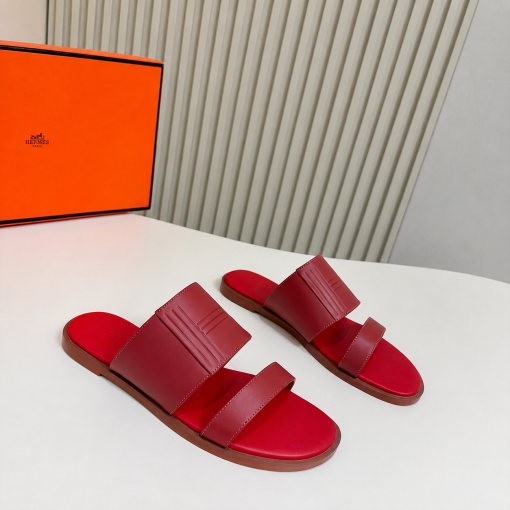 Hermes Mona Sandal In Red - Image 3