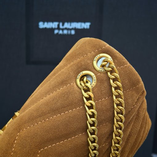 Saint Laurent Suede Toy Loulou Shoulder Bag Cinnamon - Image 7