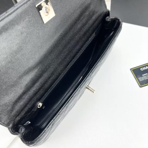 Chanel Caviar Quilted Maxi East West Coco Handle Flap Black - Image 6
