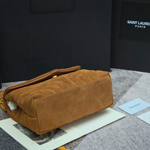Saint Laurent Suede Toy Loulou Shoulder Bag Cinnamon - Image 4
