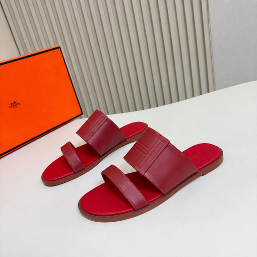 Hermes Mona Sandal In Red - Image 4