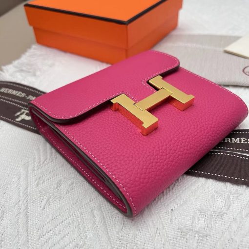 Hermes Pink Constance Slim Wallet - Image 7