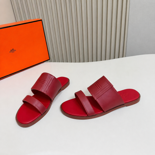 Hermes Mona Sandal In Red - Image 2