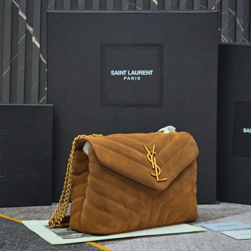 Saint Laurent Suede Toy Loulou Shoulder Bag Cinnamon - Image 5