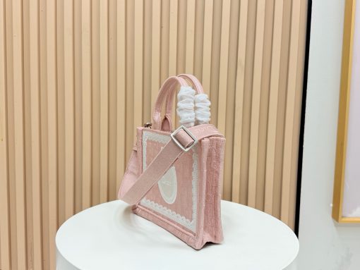 Dior Dioramour Small Dior Book Tote With Strap Soupir Pink - Image 8