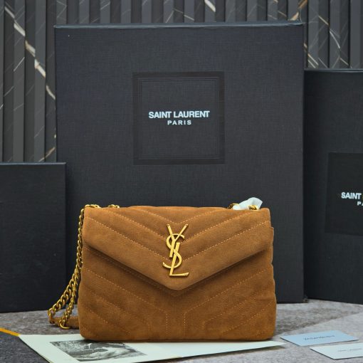 Saint Laurent Suede Toy Loulou Shoulder Bag Cinnamon - Image 10