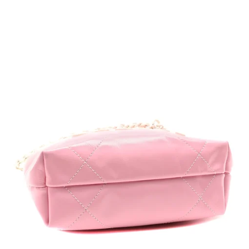 Chanel Patent Gradient Calfskin Quilted Mini Chanel 22 White Light Pink - Image 3