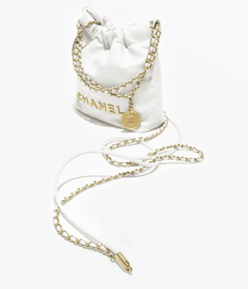 Chanel Hobo Women's Shoulder Bag White 22 Small - Image 2