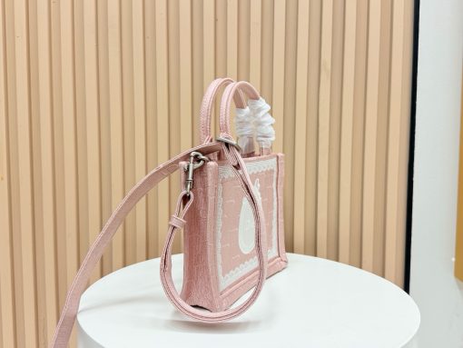 Dior Dioramour Small Dior Book Tote With Strap Soupir Pink - Image 9