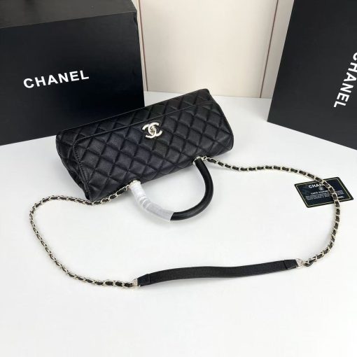Chanel Caviar Quilted Maxi East West Coco Handle Flap Black - Image 10
