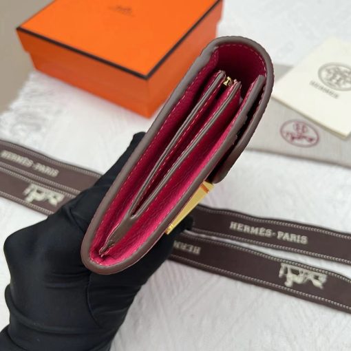 Hermes Pink Constance Slim Wallet - Image 6
