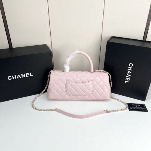 Chanel Caviar Quilted Maxi East West Coco Handle Flap Pink - Image 6